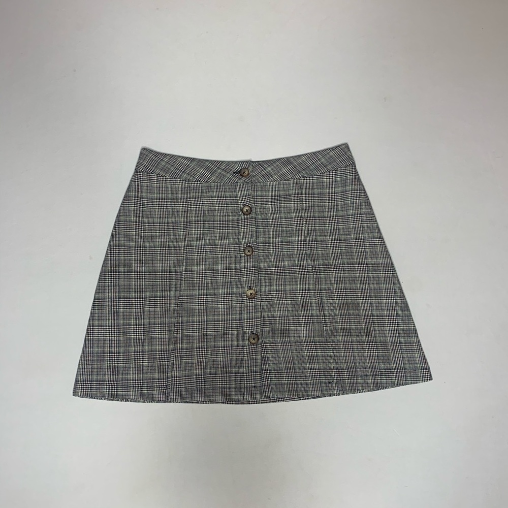 Gianni Bini plaid button up skirt